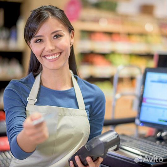 Кассир в продуктовый супермаркет. (без выкладки )