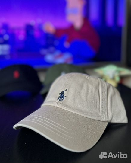 Новая кепка Polo Ralph lauren бежевая