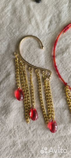 Серьги каффы каф на одно ухо клипсы