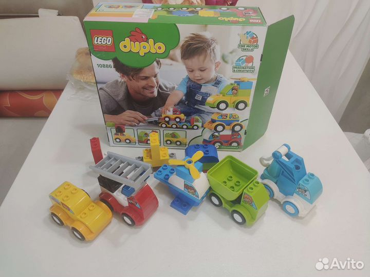 Lego duplo мои первые машинки + буксировщик