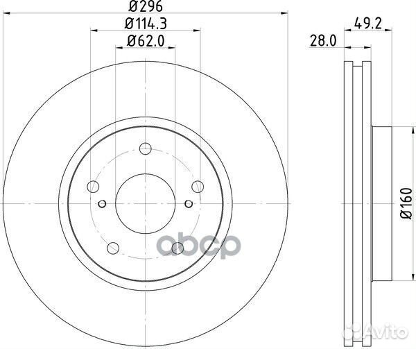 Диск тормозной перед ND1028K nisshinbo