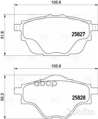 Колодки торм. для а/м Peugeot 308 II (13) /3008