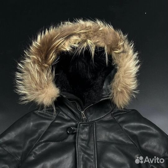 Пуховик avirex leather bomber jacket бомбер