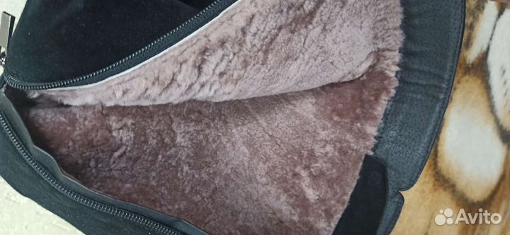 Сапоги натуральная замша и мех 40 размер