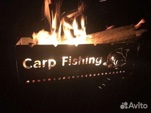 Мангал с надписью CarpFishing метал 2 мм