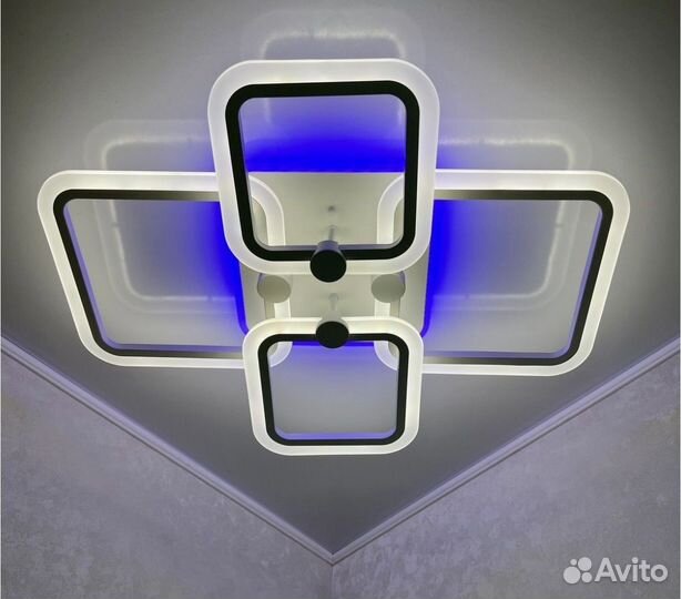 Люстра потолочная светодиодная с пультом новая