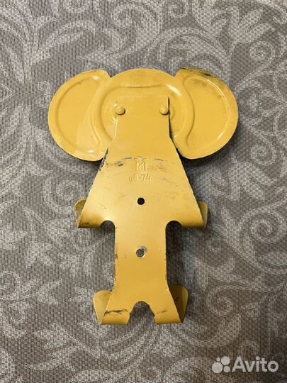 Крючок металл винтаж СССР Чебурашка