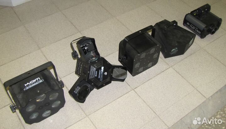 Светомузыка LED Pro 5шт RGB Линза Строб Mic DMX