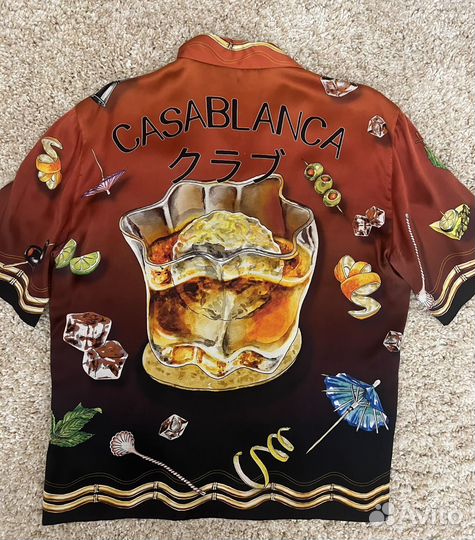 Casablanca шелковая мужская рубашка оригинал M