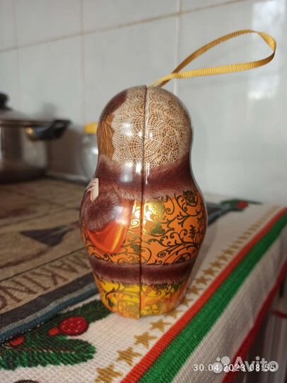 Матрешка металлическая шкатулка