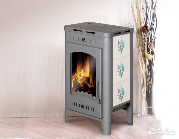 Печь-камин Бавария Оптима Незабудка рк 138Н