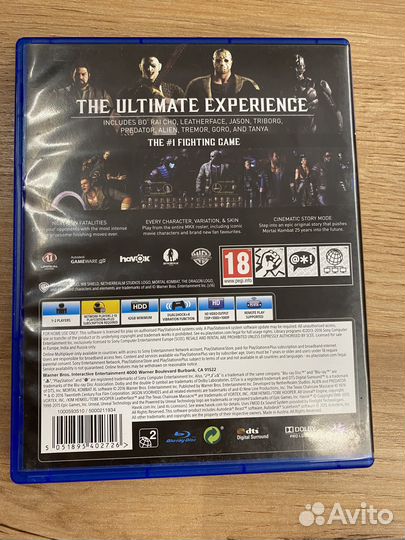 Mortal Kombat XL диск для PS4 б/у