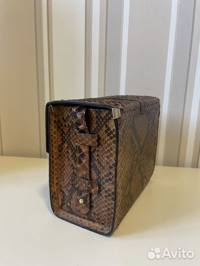 Сумка женская клатч на плечо змеиная кожа