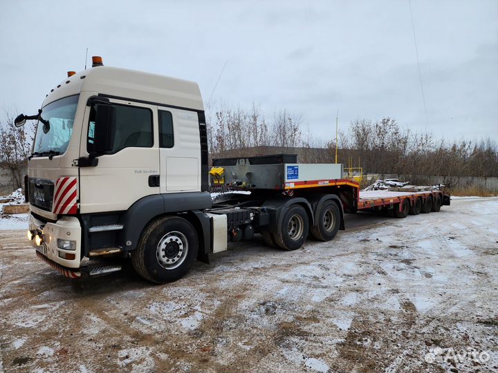 Услуги низкорамного трала, негабарит, г/п 58 тонн