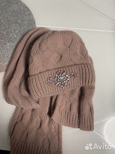 Комплект шапка и шарф женский