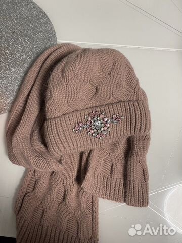 Комплект шапка и шарф женский