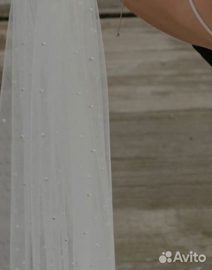 Свадебная фата длинная