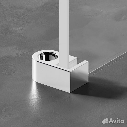 Душевая перегородка 120x195 прозр. стекло мат хро