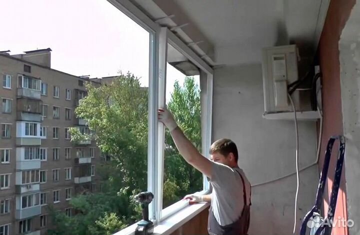 Окно пвх на балкон 3940*1620 с мультифункционал