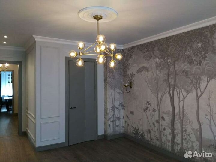 Поклейка обоев.Красим стены потолки. Качественно