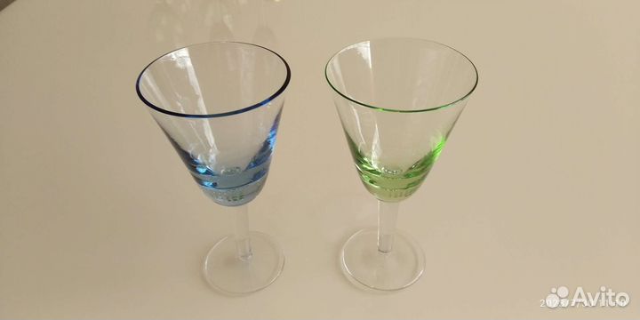 Винтаж. Цветное стекло. Рюмки, фужеры