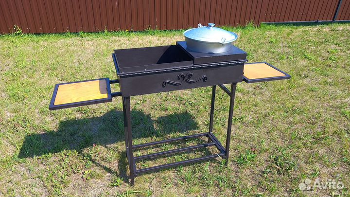 Мангал разборный с подказанником и полочками