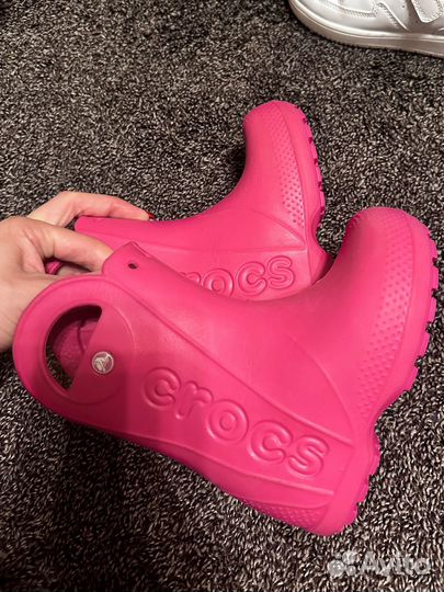 Резиновые сапоги crocs c 9 на девочку оригинал