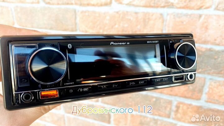 Мощная магнитола 1 din pioneer.gb с bluetooth 4x60