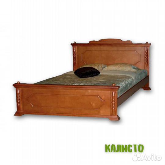 Двуспальная кровать Калисто 160*200 из массива Мос