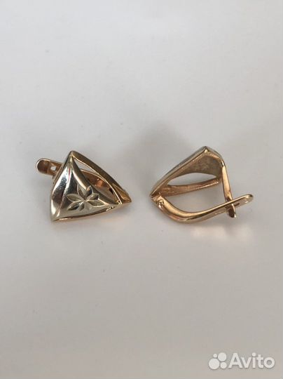 Золотые серьги 585 пробы