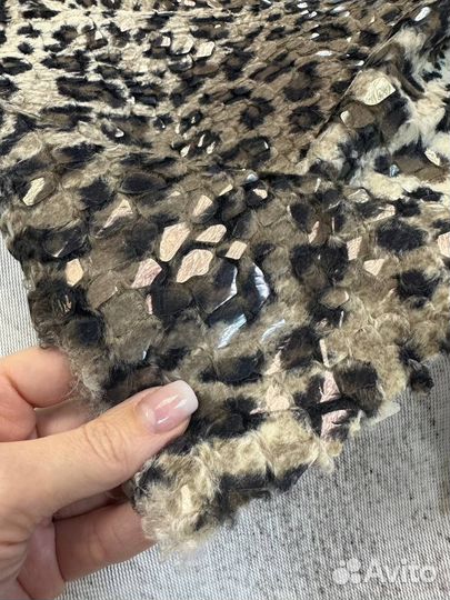 Искусственный мех леопард змея