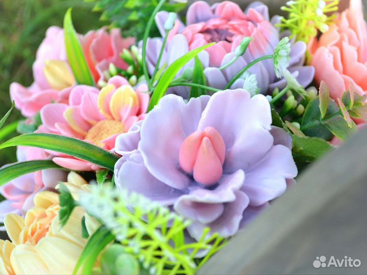 Букет из мыльных цветов