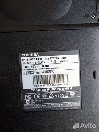 Ноутбук toshiba