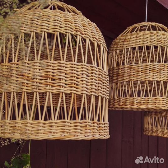 Абажур плетеный