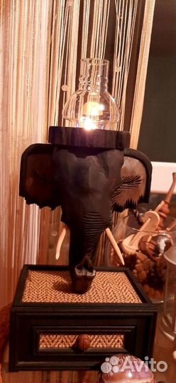 Подсвечник -шкатулка ручная работа из дерева