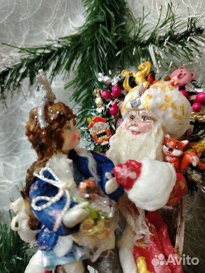 Ватные елочные игрушки