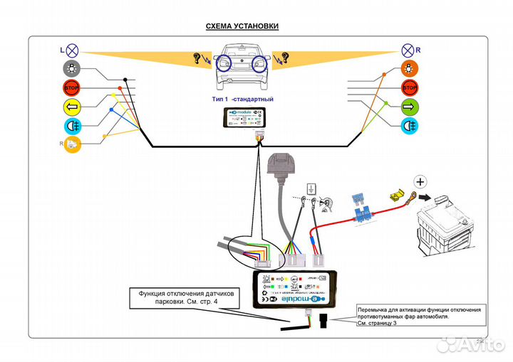 Блок согласования фаркопа 7пин. E-Module Бельгия
