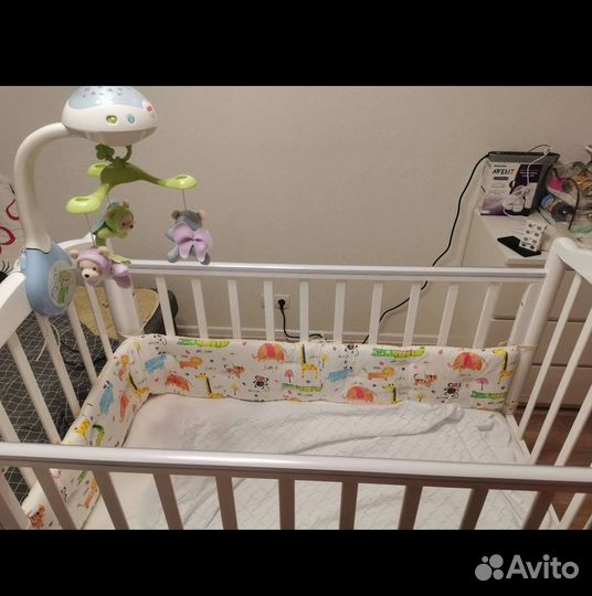 Бортики в детскую кроватку 180*25 (2шт) HoneyMammy