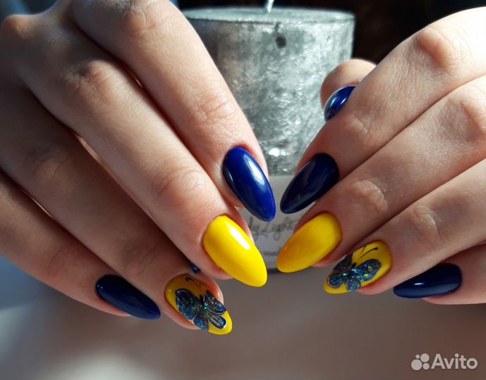 Наращивание ногтей, покрытие шеллаком