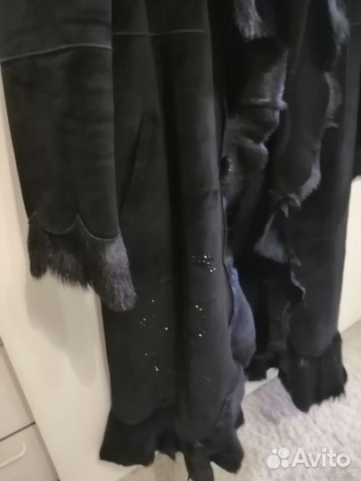 Дубленка женская зимняя длинная 56 размер