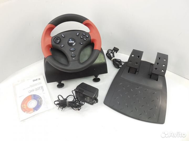 Игровой руль с педалями (USB)