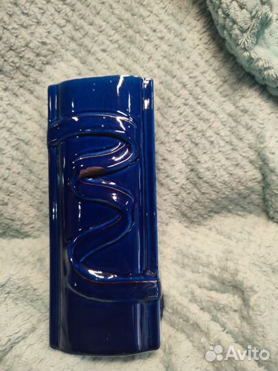 Ваза фарфоровая СССР, кобальт, Бронница