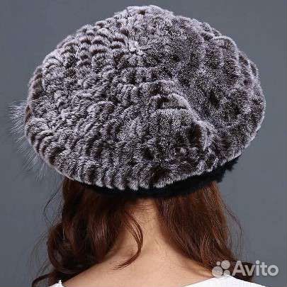Берет из натурального меха кролика