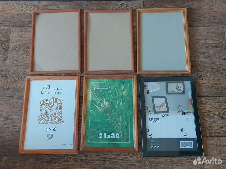 Рамки для фото 21*30 см 6 штук fiskbo IKEA