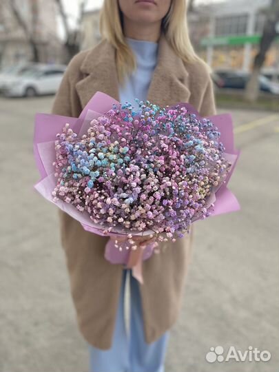 Букет радужной гипсофилы