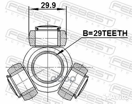 Трипоид привода D29X29.9 Mitsubishi Carisma DA