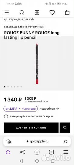 Устойчивый карандаш для губ тон 069 Rouge Bunny ro