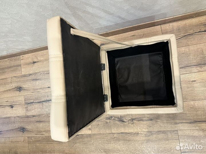 Пуф бежевый с местом хранения