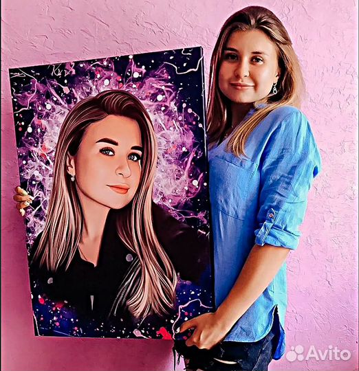 Портрет по фото 50на70 см