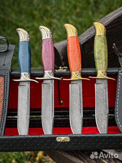 Нож финка из дамасской стали